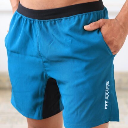 Bermuda Tactel Azul Petroleo