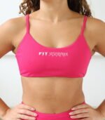 Top Aberto costas Pink