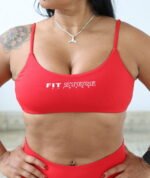 Top Aberto costas Vermelho