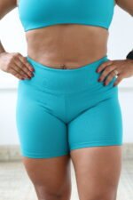 Short meia coxa Verde Turquesa - Imagem 4