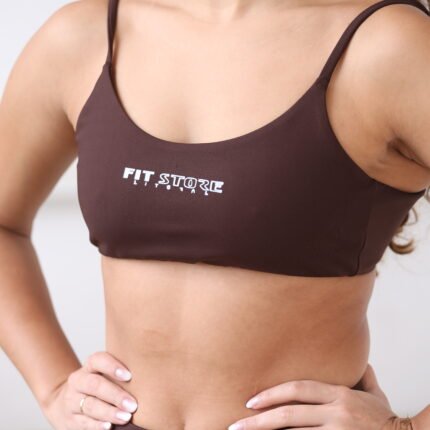 Top Aberto costas marrom escuro