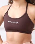 Top Cruzado Marrom escuro