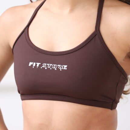 Top Cruzado Marrom escuro