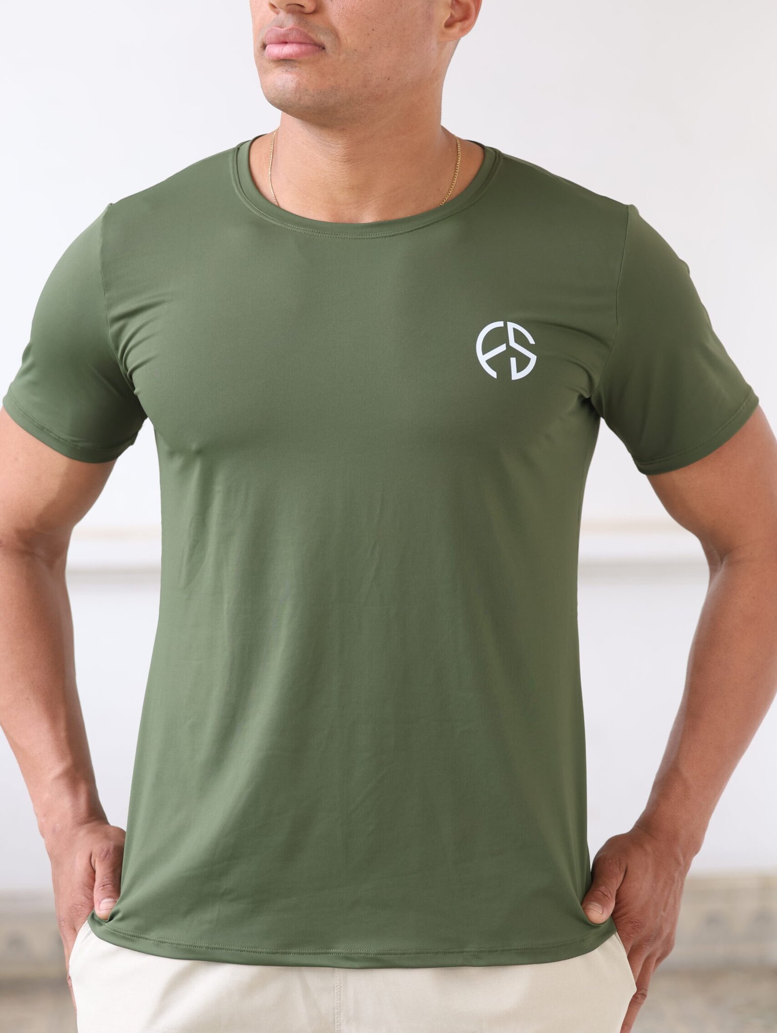 0X2A5252 Camisa dryfit Verde militar - Imagem 1
