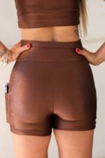 Short meia Marrom c/bolso - Imagem 2
