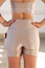 Short meia Dourado c/bolso - Imagem 3