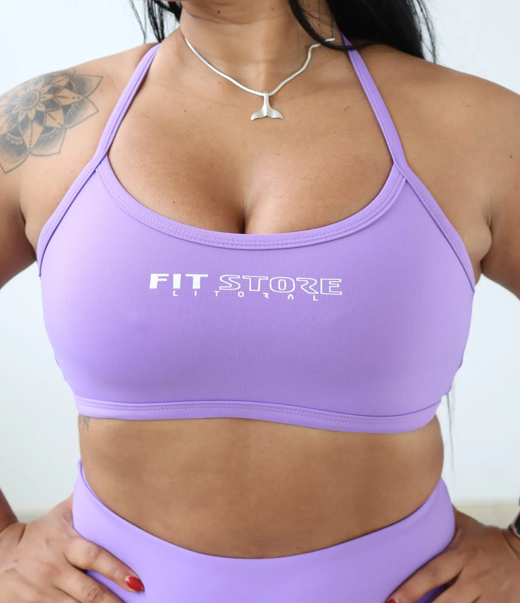 0X2A5744 Top Cruzado Lilas - Imagem 1