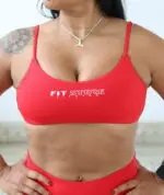 Top Aberto costas Vermelho