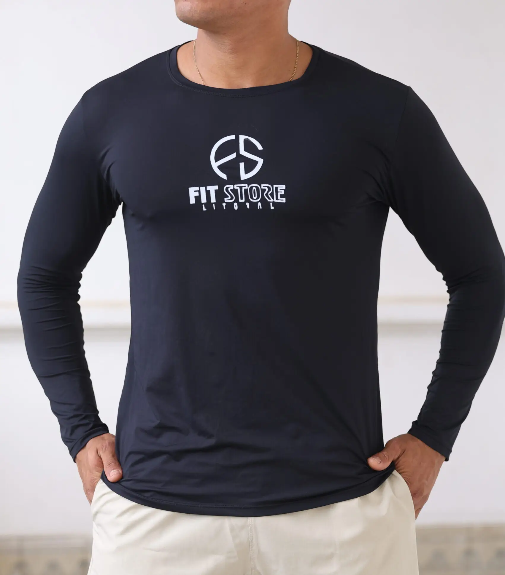 0X2A4898 Camisa manga longa Preta - Imagem 1