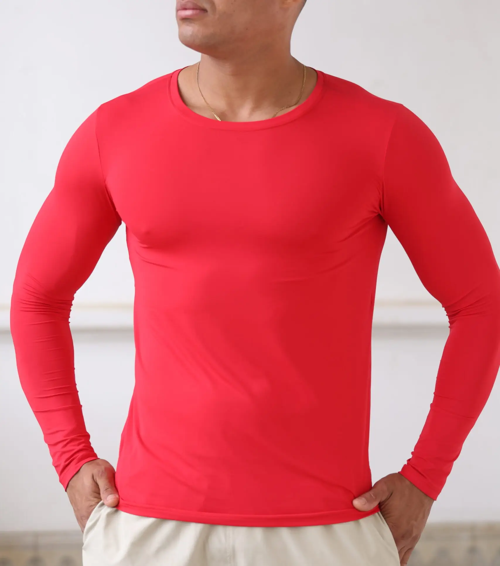 Camisa manga longa Vermelha - Imagem 1