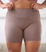 Short meia coxa Marrom claro